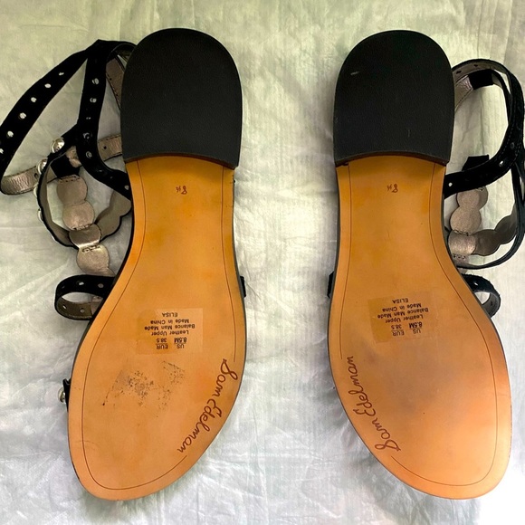 New Black Sam Edelman Suede Sandal size 8 1/2 - Picture 3 of 4